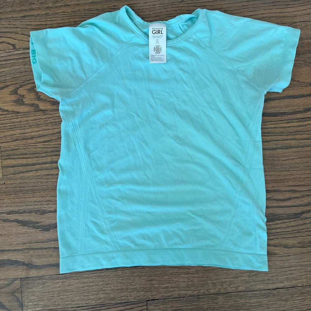 Girls' Aqua Short Sleeve Top